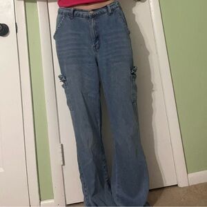 Wide leg jeans